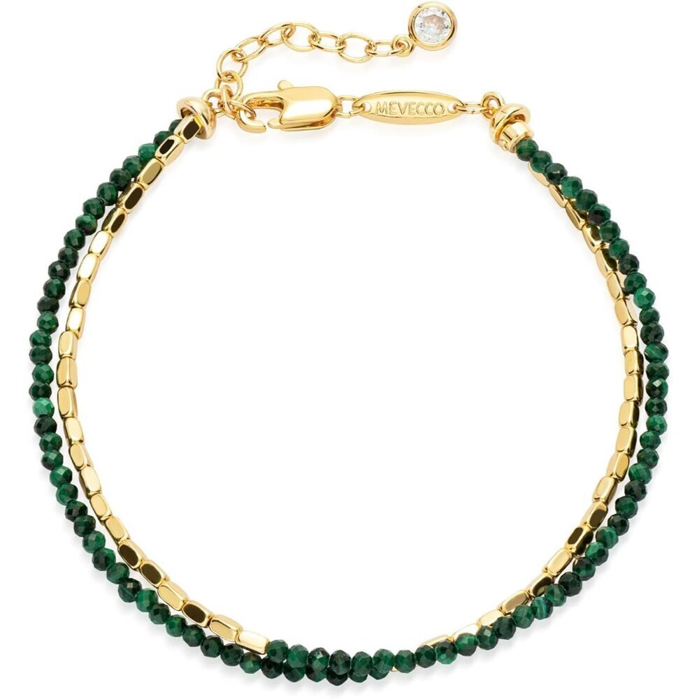Exquisite Handcrafted Bead Bracelet - Adjustable 7"-8" Gold Plated Gift for Her